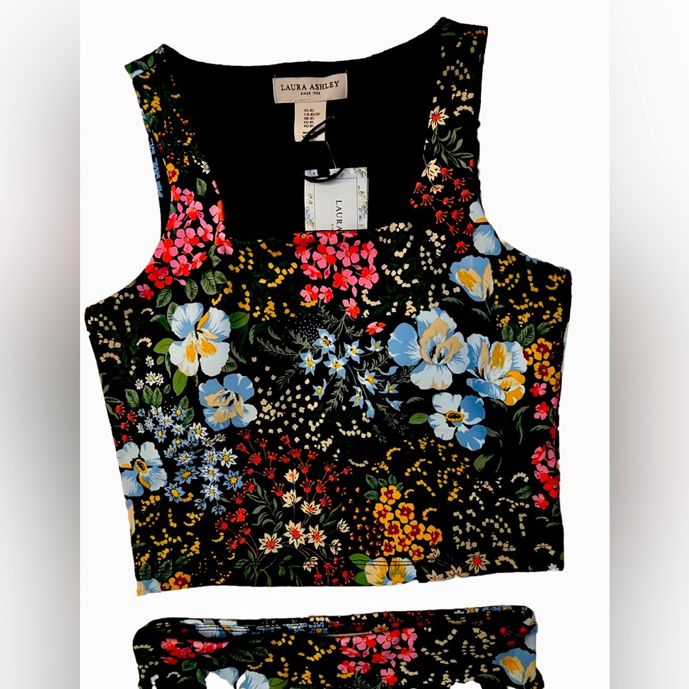 NWT Laura Ashley Floral 2pc Yoga Set XS - Picture 4 of 9